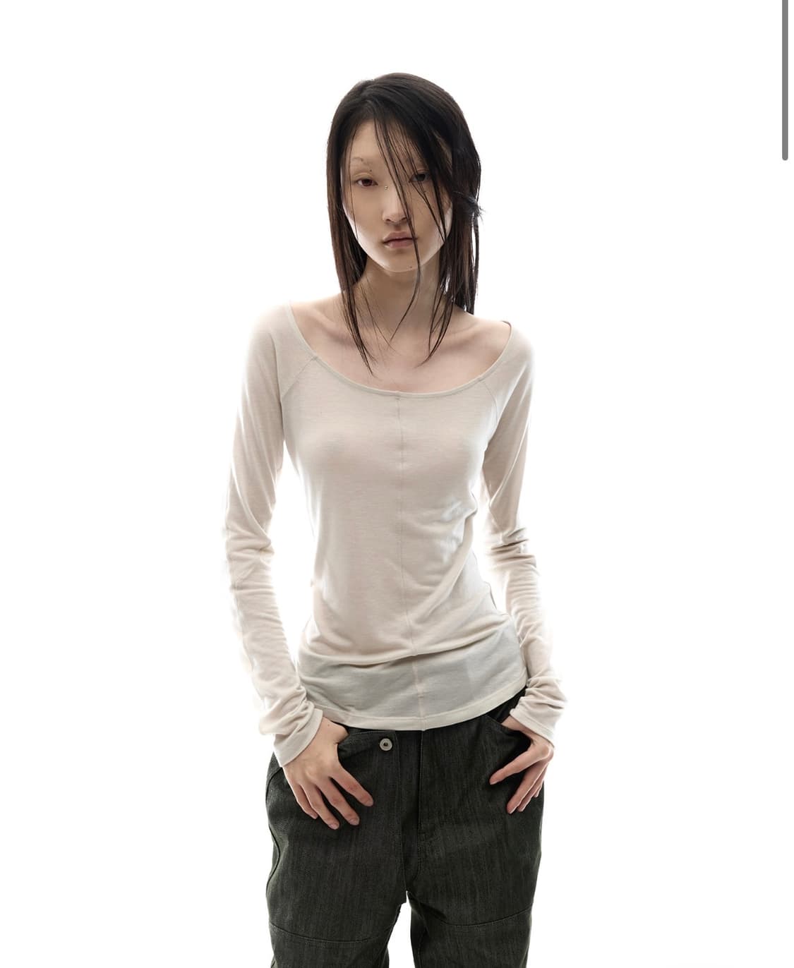 Flatseam Long Sleeve Top / Oatmeal 상품이미지1