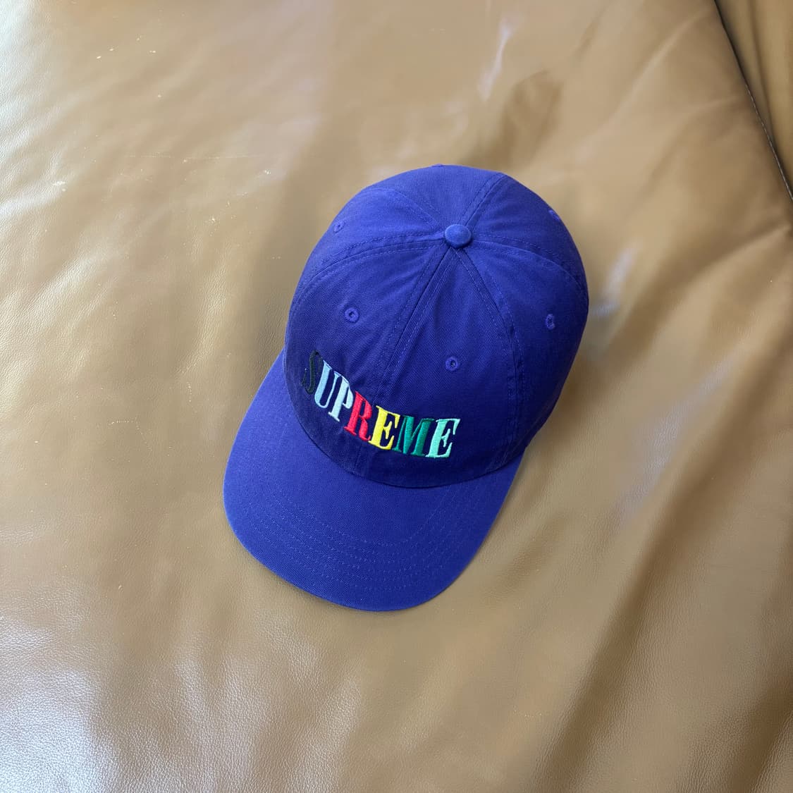 슈프림 6패널 볼캡 모자 멀티 컬러 로고 퍼플 상품이미지5