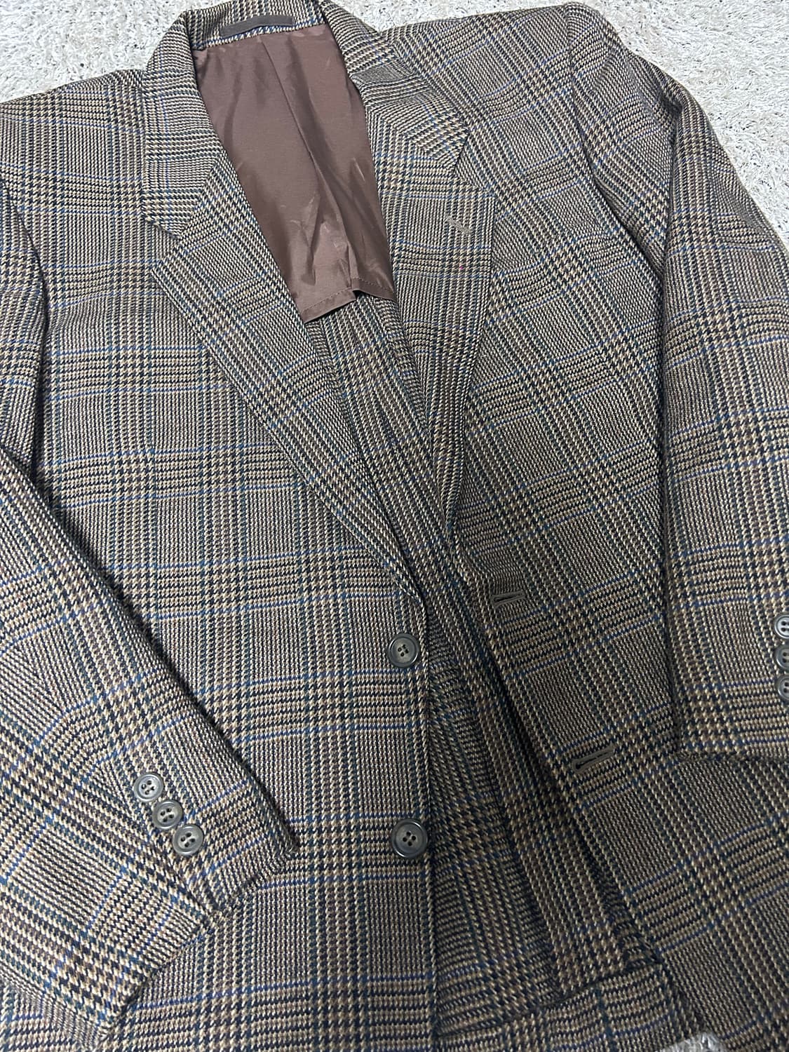 일본판 안토니오푸스코 울 체크블레이저 사이즈 105 상품이미지2