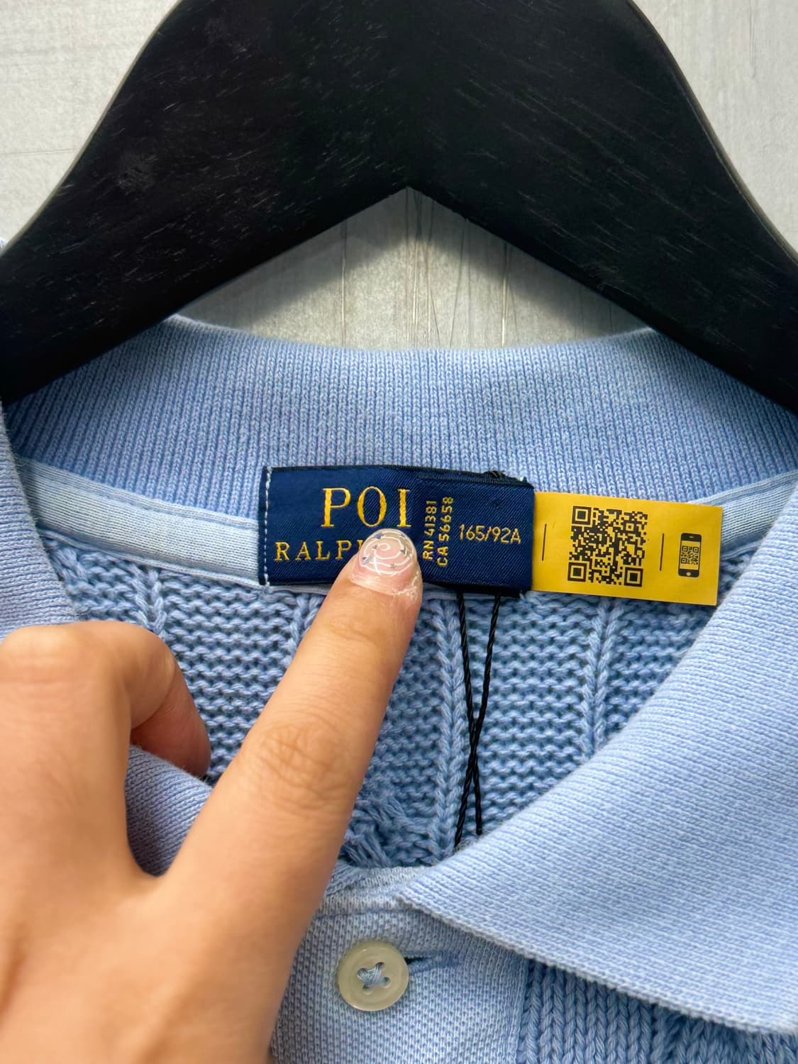 Polo 폴로 랄프로렌 스카이블루 색상 케이블 니트 반소매 원피스 상품이미지6