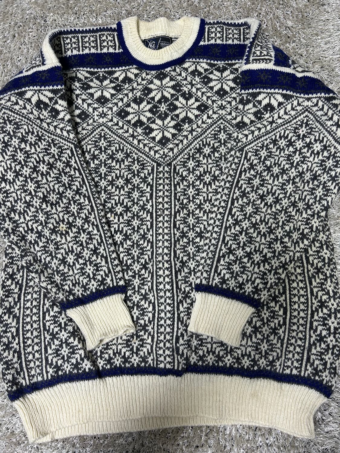 노르웨이제 울 니트 사이즈 105~110 상품이미지1