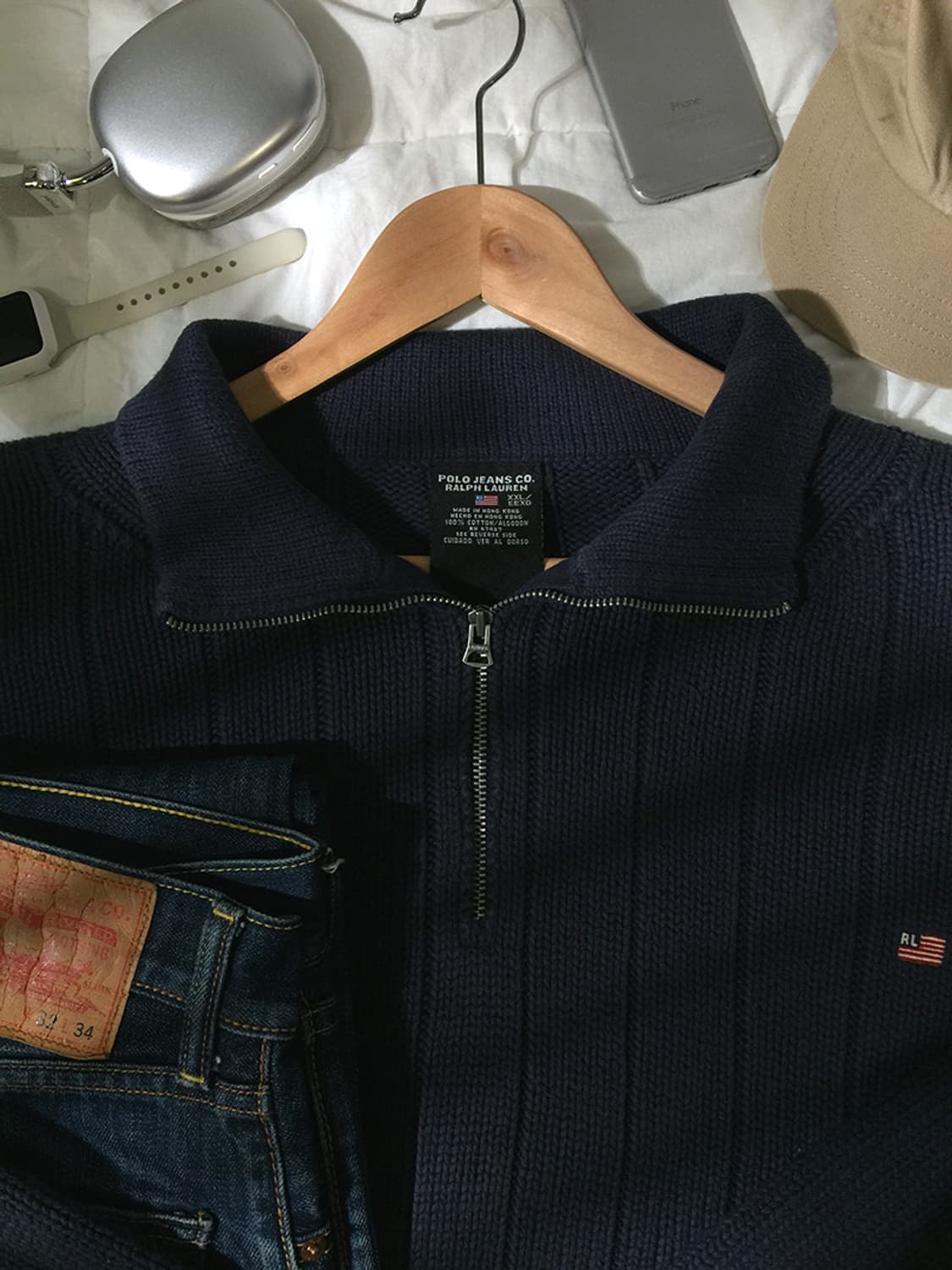 (MAN) 폴로랄프로렌 니트반집업 XXL 상품이미지2