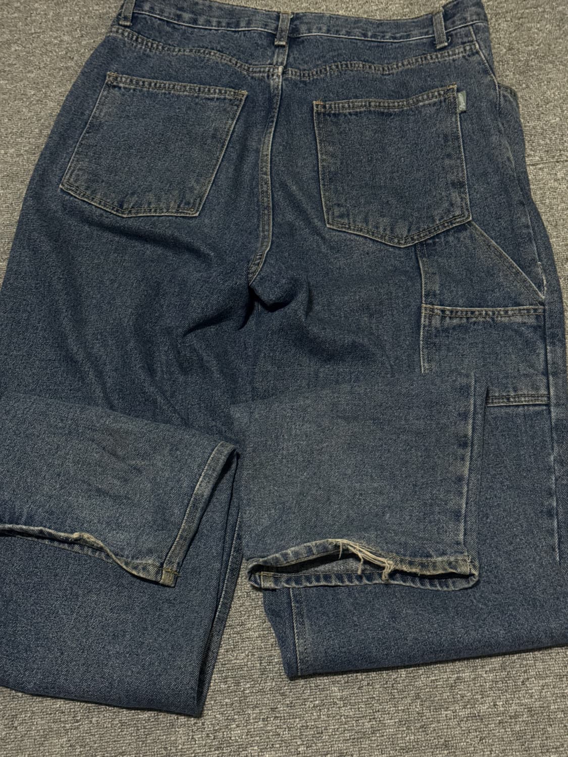 비에스래빗 카펜터 루즈핏 데님 팬츠 딥블루 상품이미지3