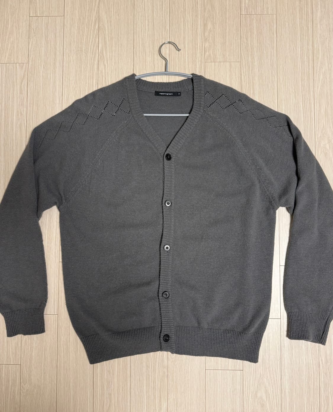 해칭룸 아가일 가디건 차콜 3사이즈 상품이미지1