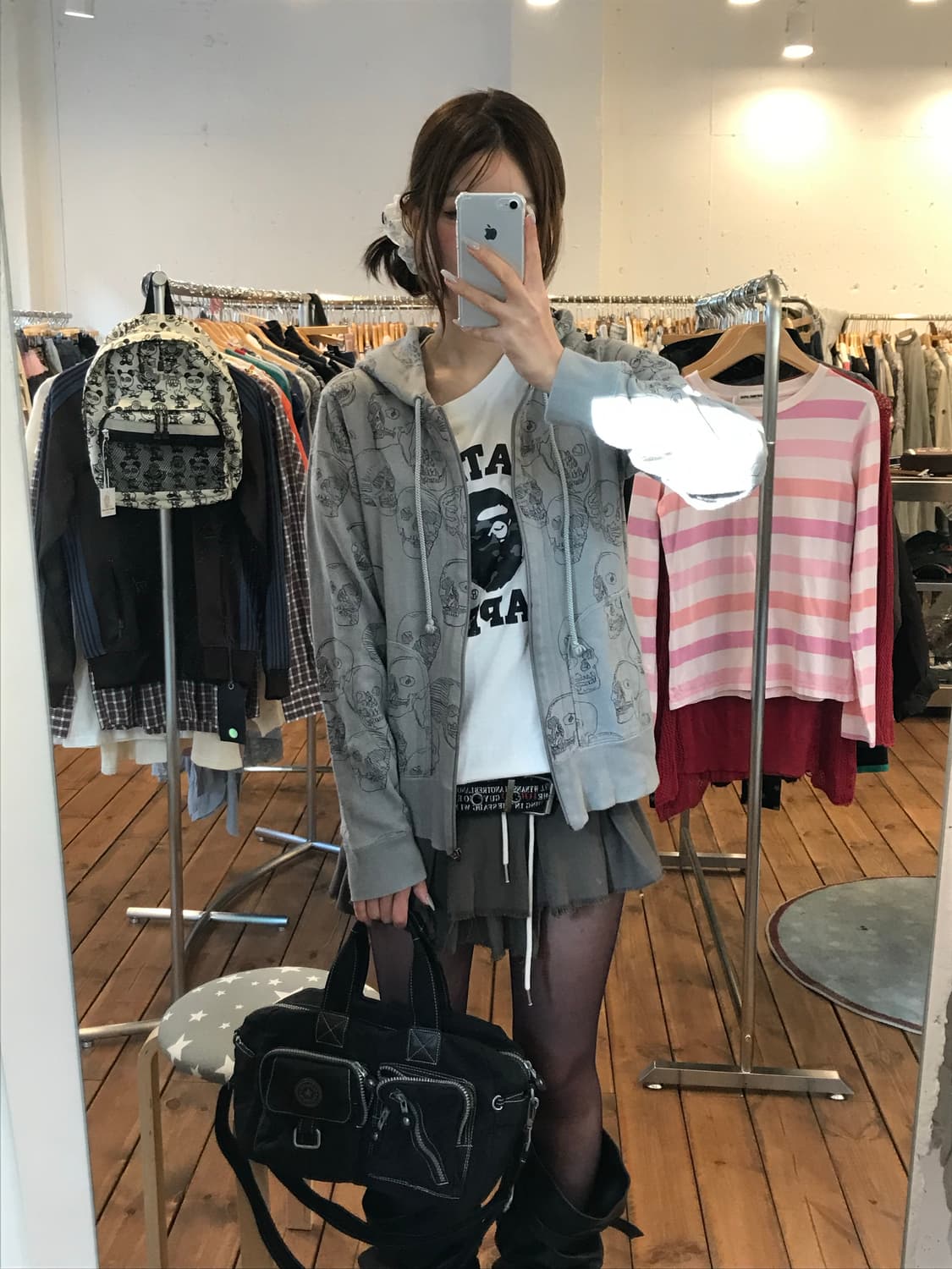 히스테릭글래머 스컬 후드집업 상품이미지6