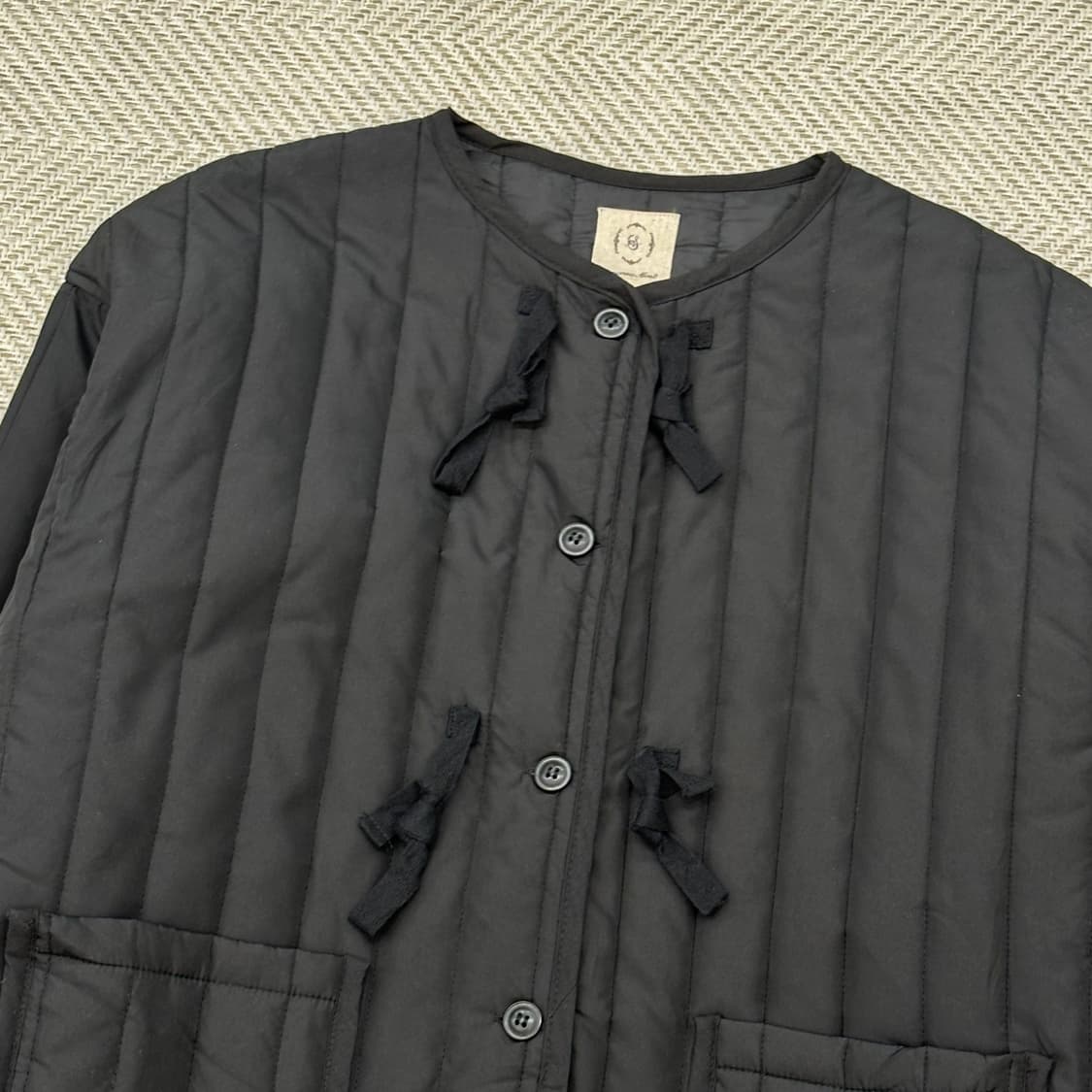 사만사모스2 라운드넥 버클 경량 패딩 r2937 상품이미지3