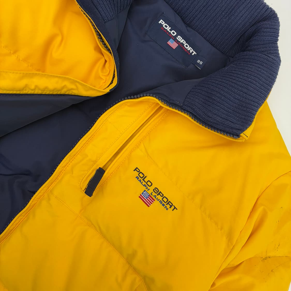 Polo  폴로 스포츠 랄프로렌 90,s 옐로우 덕다운 패딩 상품이미지5