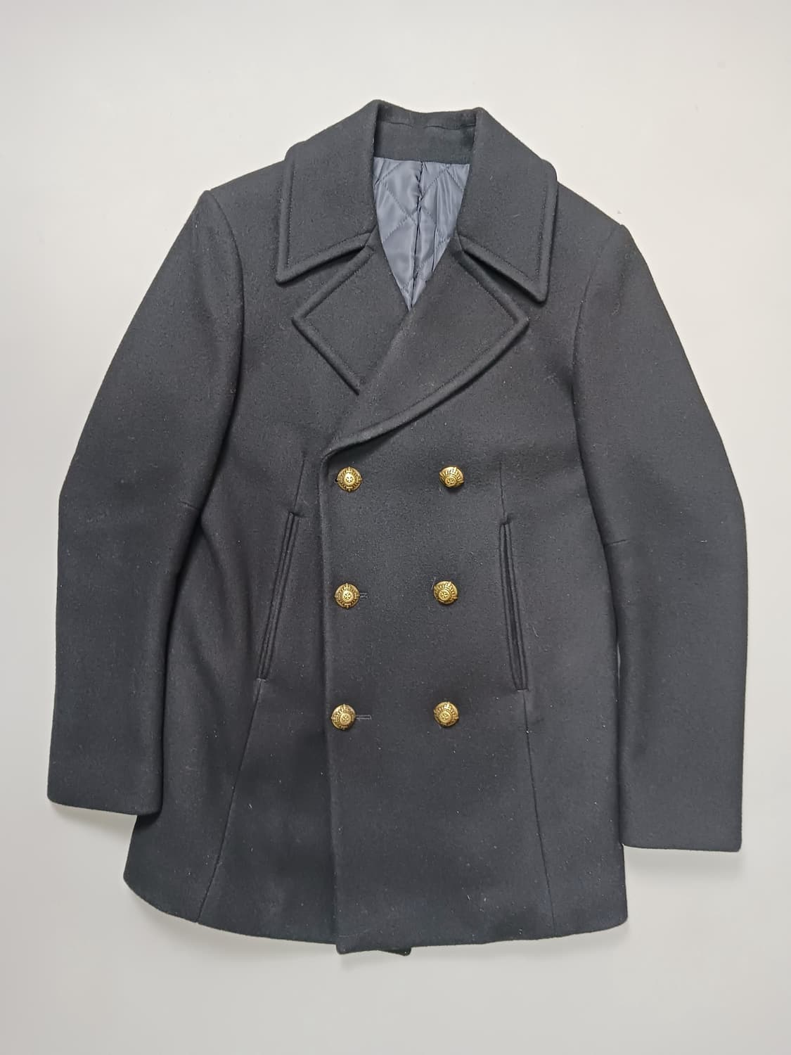 [100] 티아이포맨 울 더블 피코트 블랙 상품이미지1