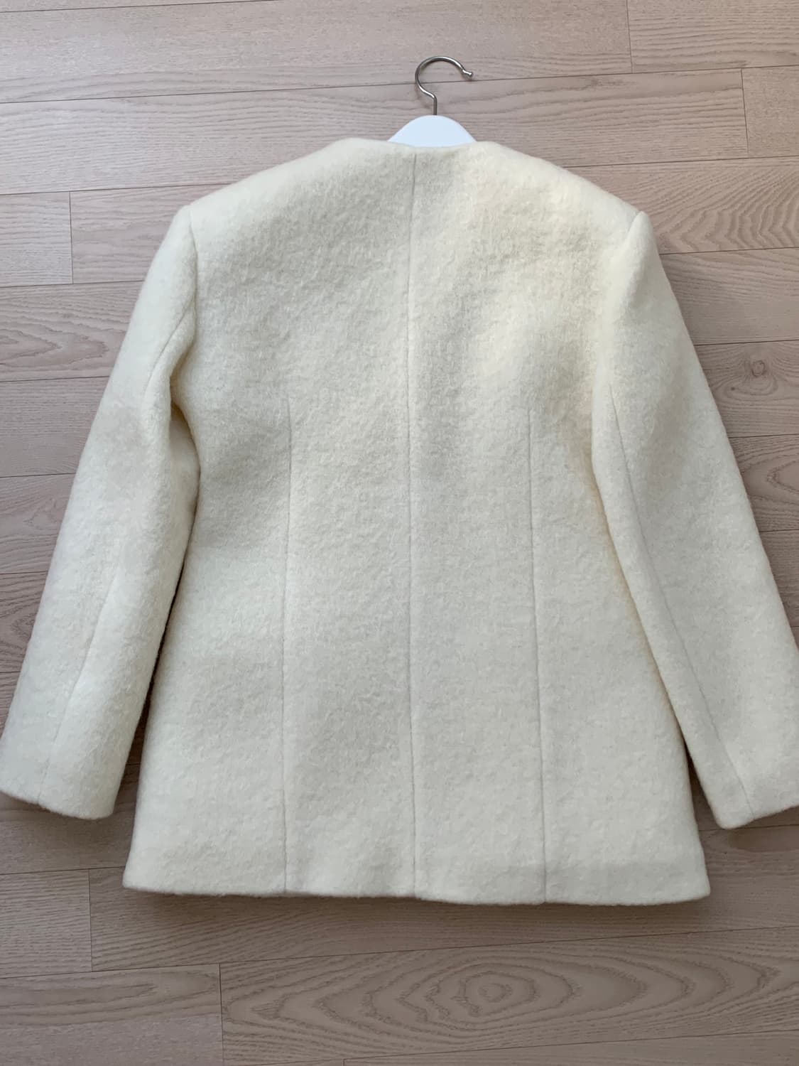 녹섭 알파카 블랜드 하프코트 아이보리(새상품) 상품이미지4