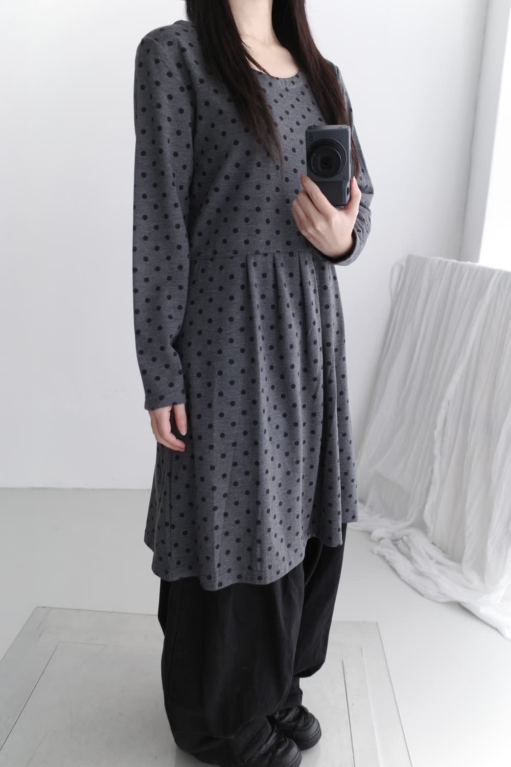 dot pleats one-piece 상품이미지6