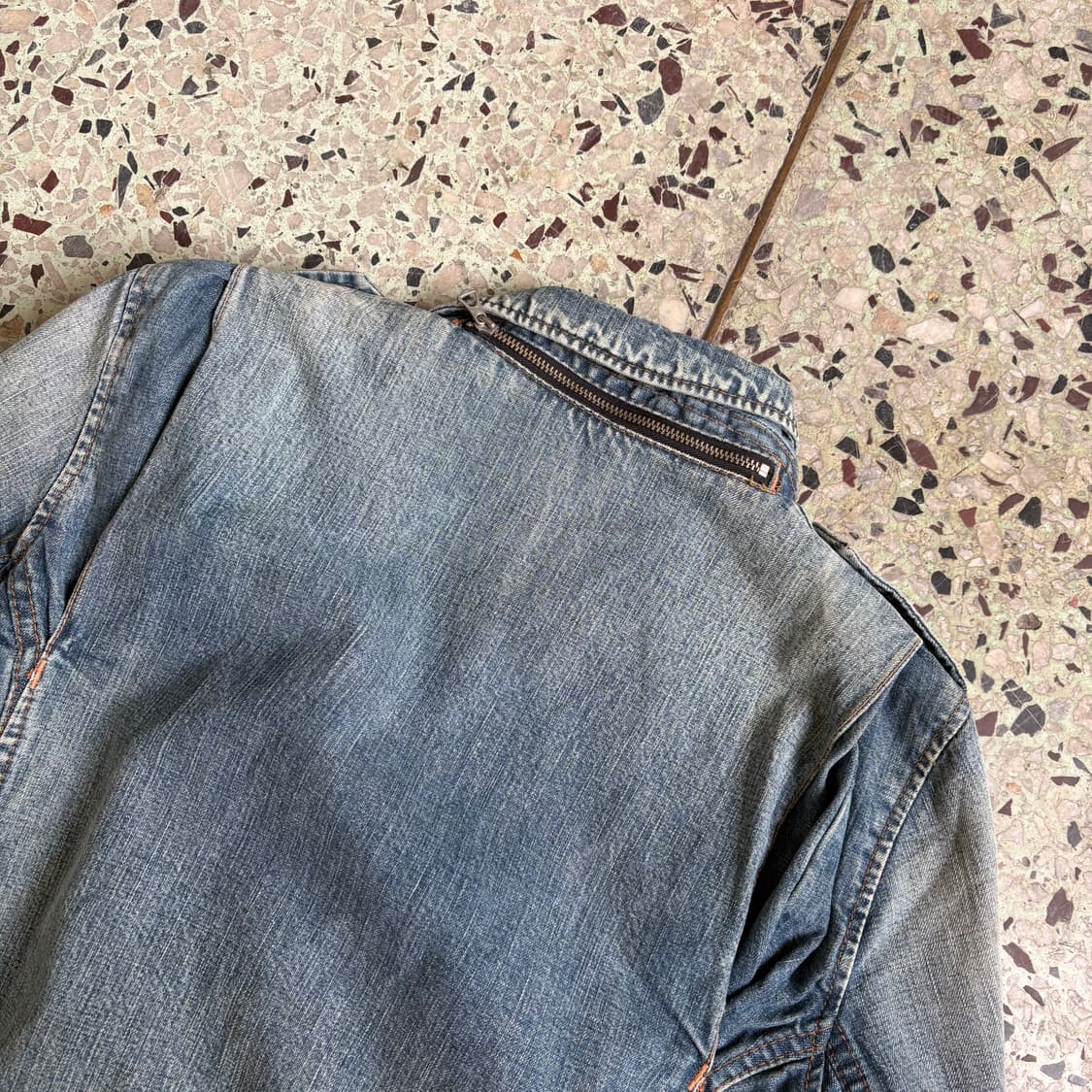 빈티지 페이딩 & 워싱 데님 필드 자켓 상품이미지5