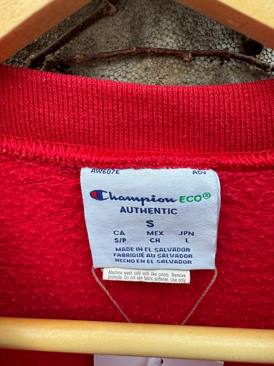 챔피온 빈티지 양면 프린팅 스웻 셔츠 맨투맨 레드 s 상품이미지5