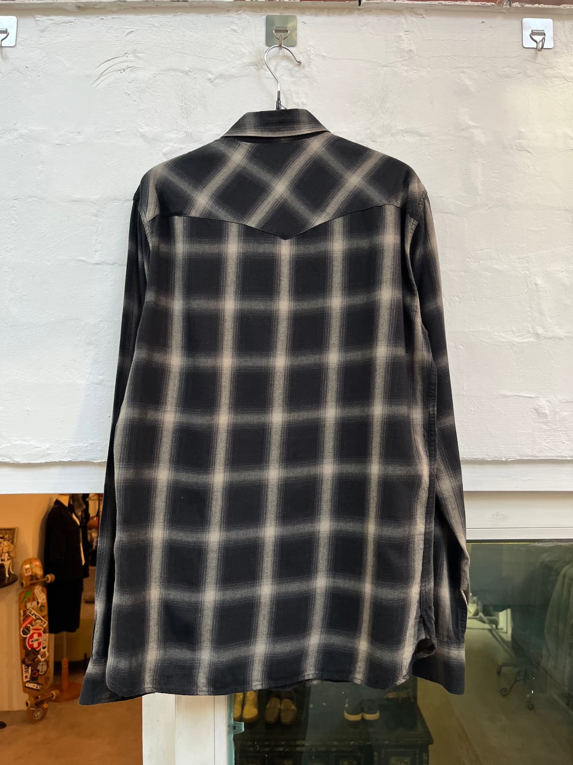 All saints Japanese Cloth 체크패턴 남방 XS 상품이미지6