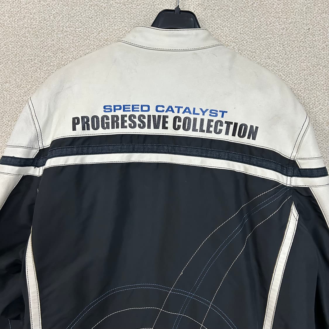 (XL) EXR 화이트앤블랙 레이싱 자켓  상품이미지6