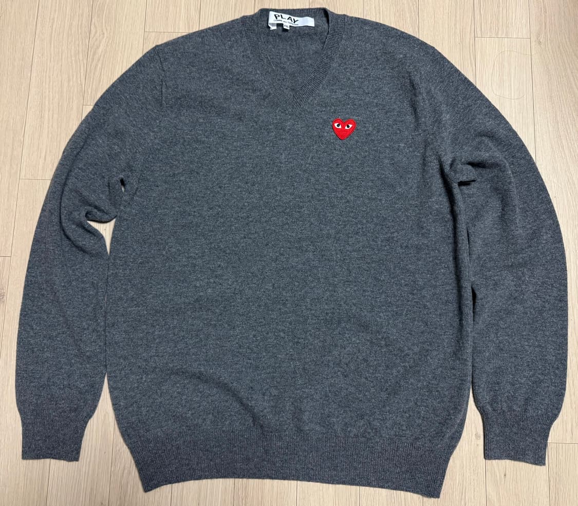 꼼데가르송(Comme des Garçons PLAY) 브이넥 니트 XXL 상품이미지2