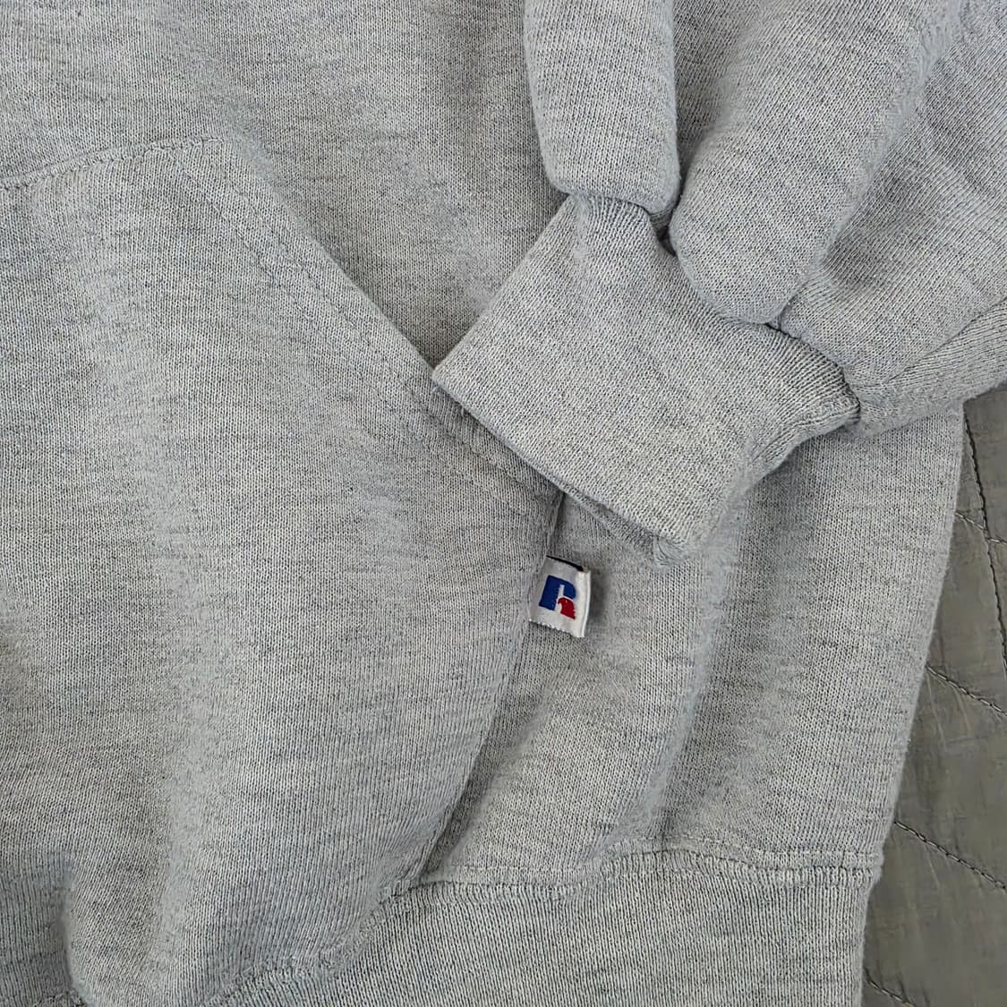 [L] 90s 러셀 애슬레틱 후드집업 라이트 그레이 굿컨디션 상품이미지3