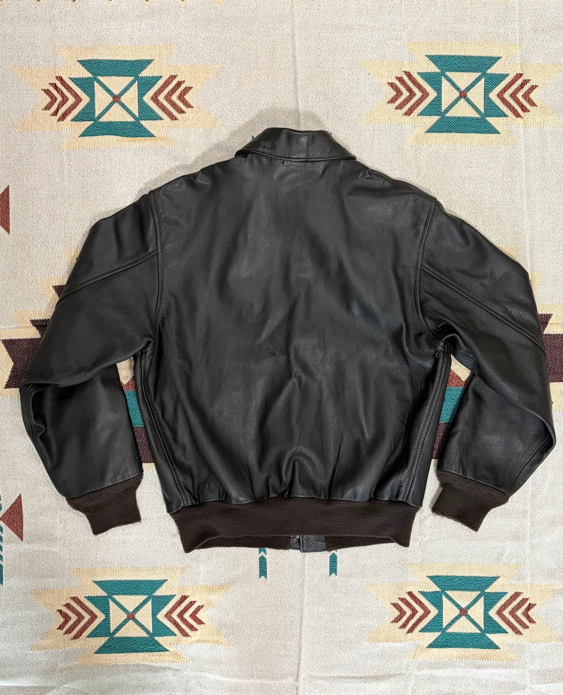 90s USA 쇼트 A2 레더자켓 상품이미지6