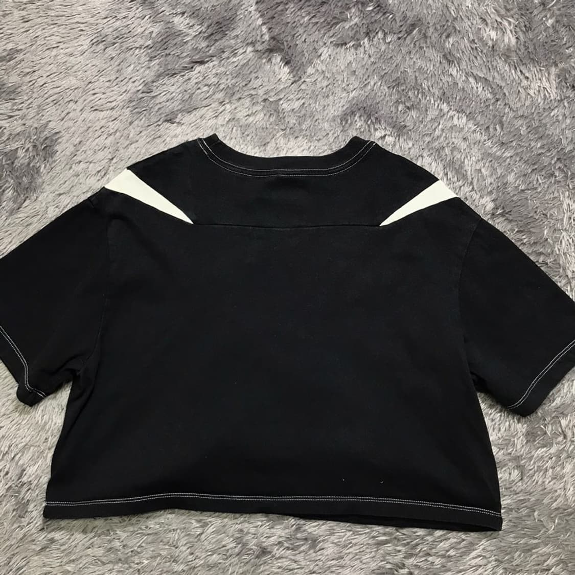 [[여성 L, A급] 나이키(NIKE) 더블 스우시 크롭 반팔티@510 상품이미지3