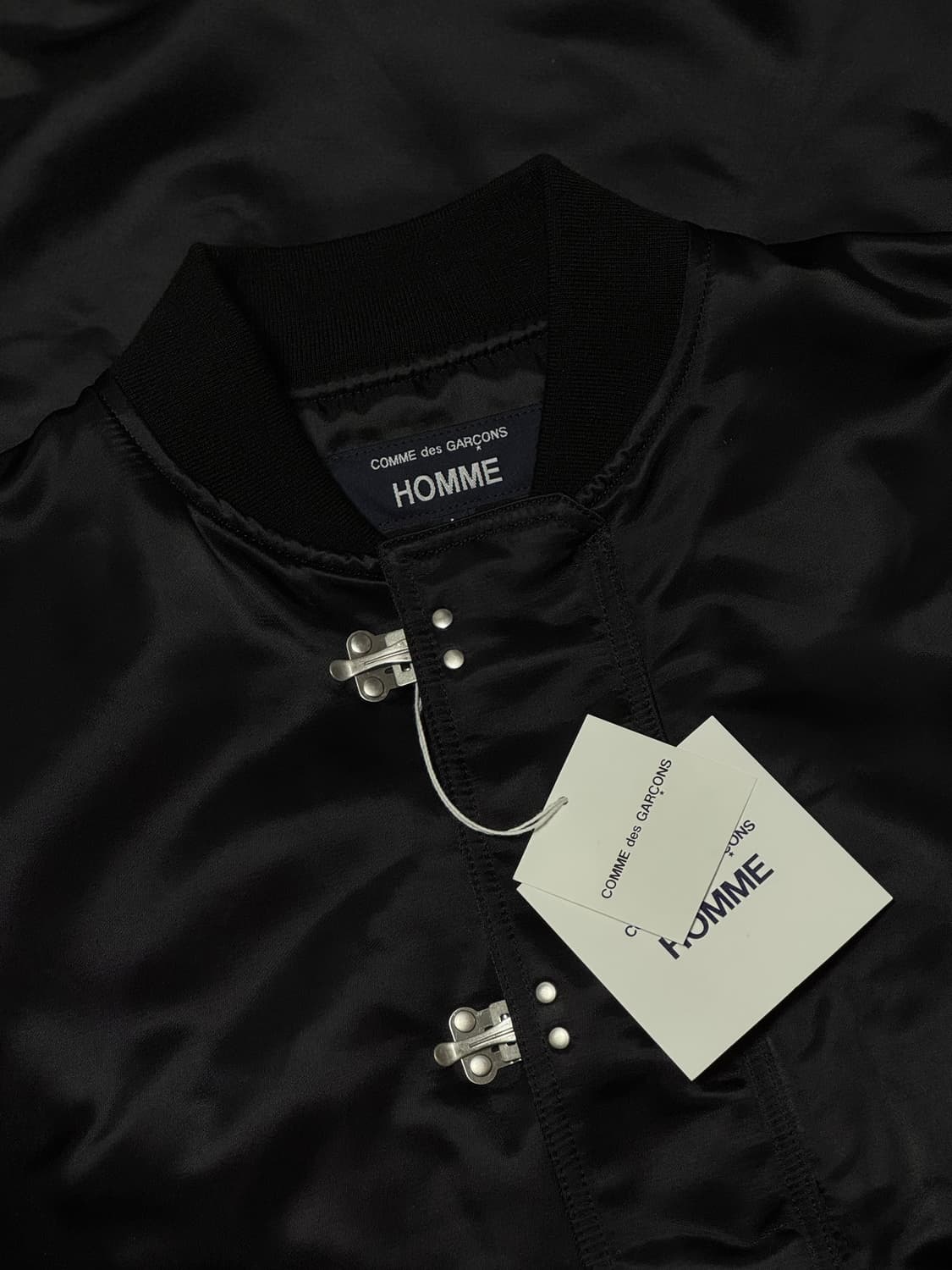 L - 꼼데가르송 옴므 사틴 봄버 자켓 상품이미지1