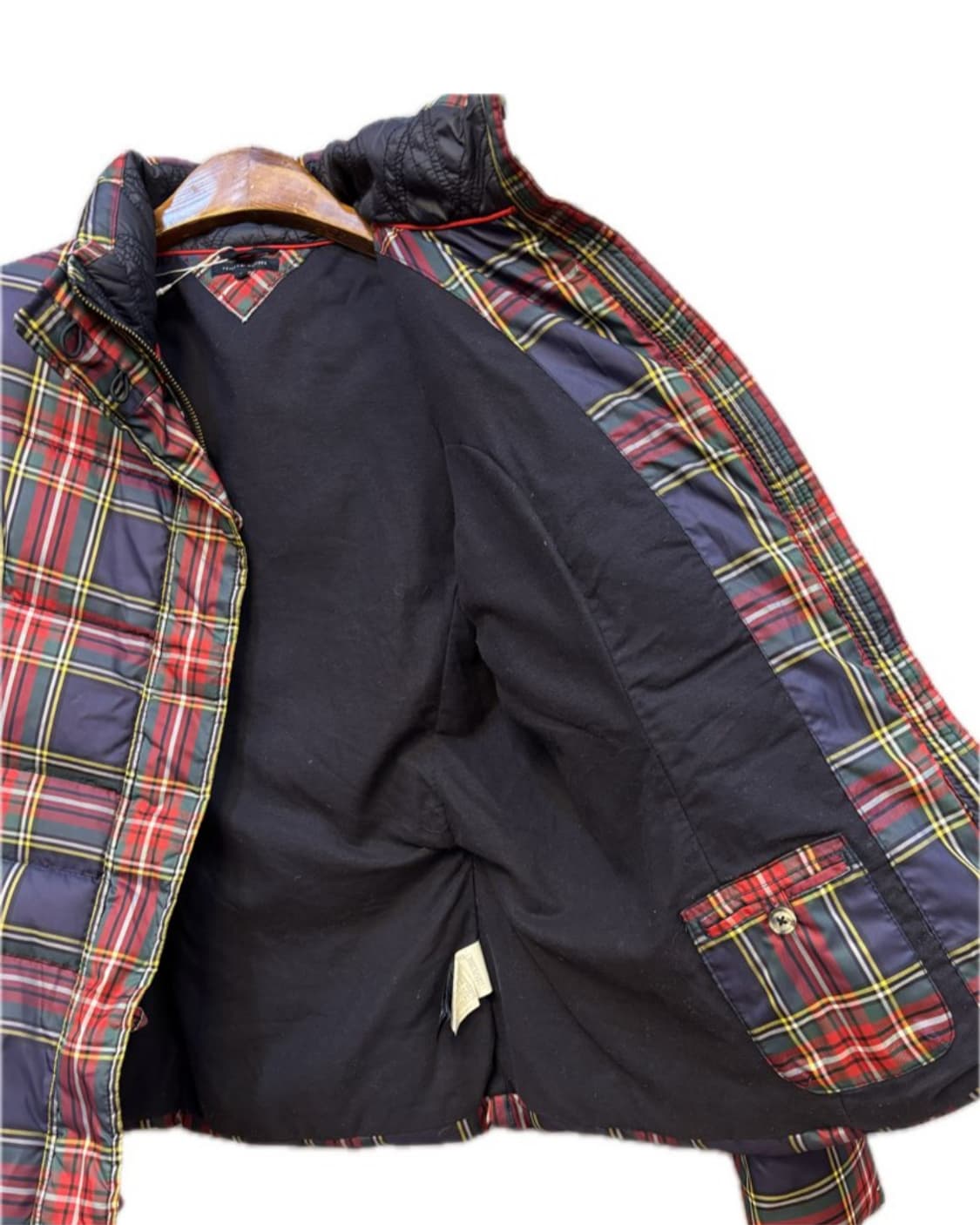 타미힐피거 체크 버튼 덕 다운 패딩 상품이미지4