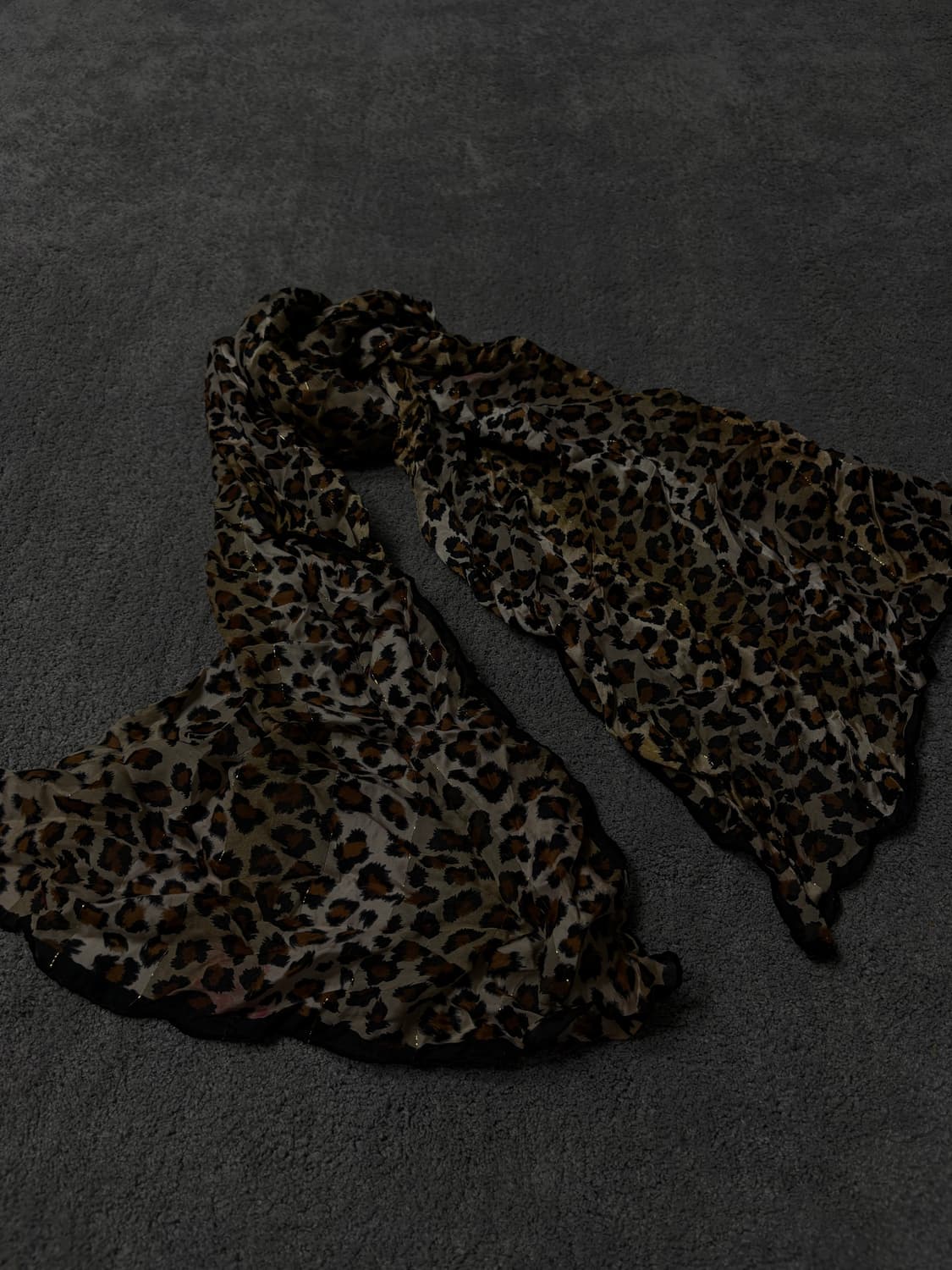 Vintage vkei punk mood leopard scarf 상품이미지3