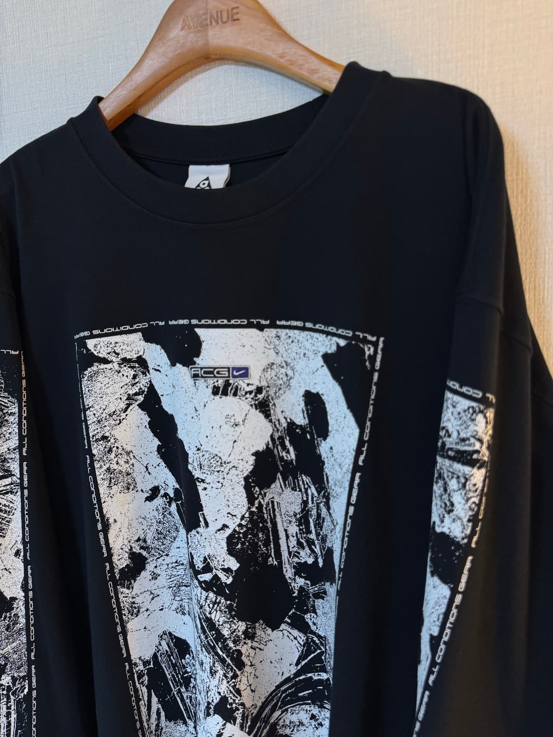 [XL]나이키 ACG 락 롱슬리브 티셔츠 블랙 상품이미지3