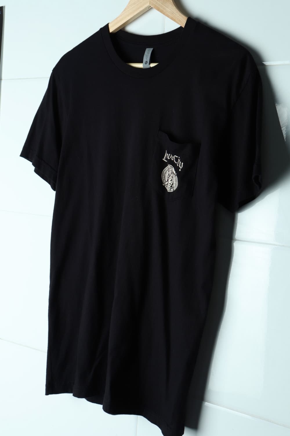 (M-L) 브랜드빈티지 반팔 티셔츠 USA 블랙 원포켓 맥주-H33323 상품이미지1