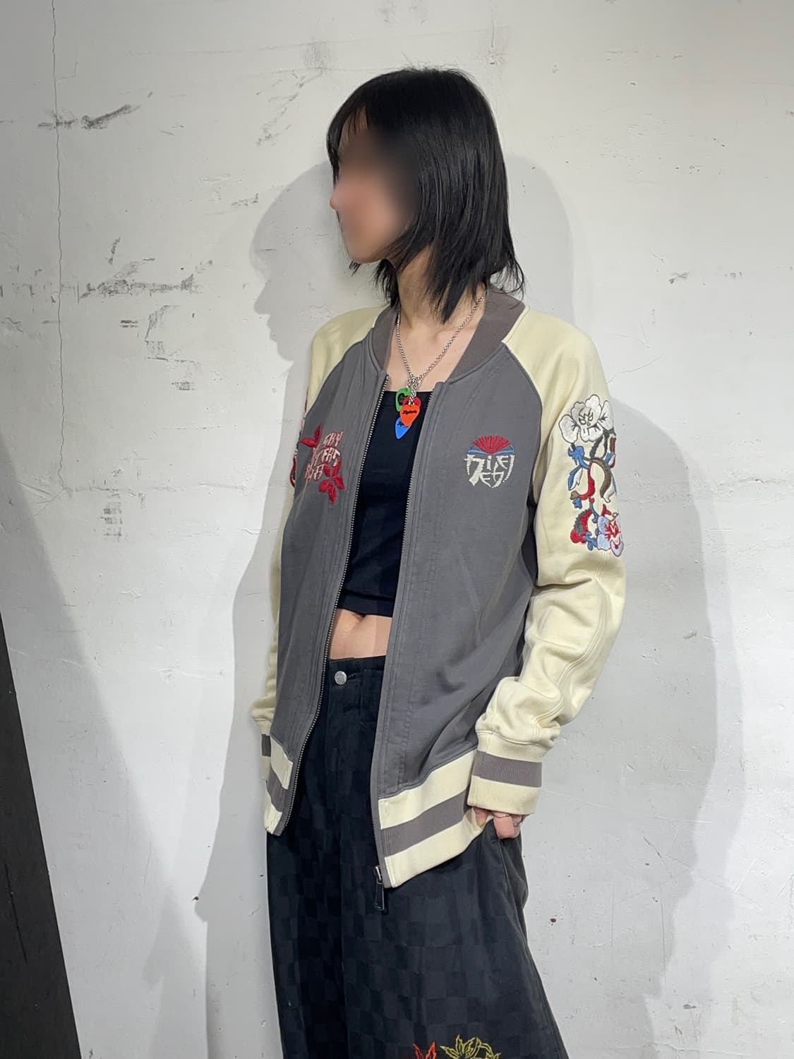 디젤 벤덜스 아카이브 오리엔탈 면 집업 해골 자수 스카쟌 M 상품이미지2