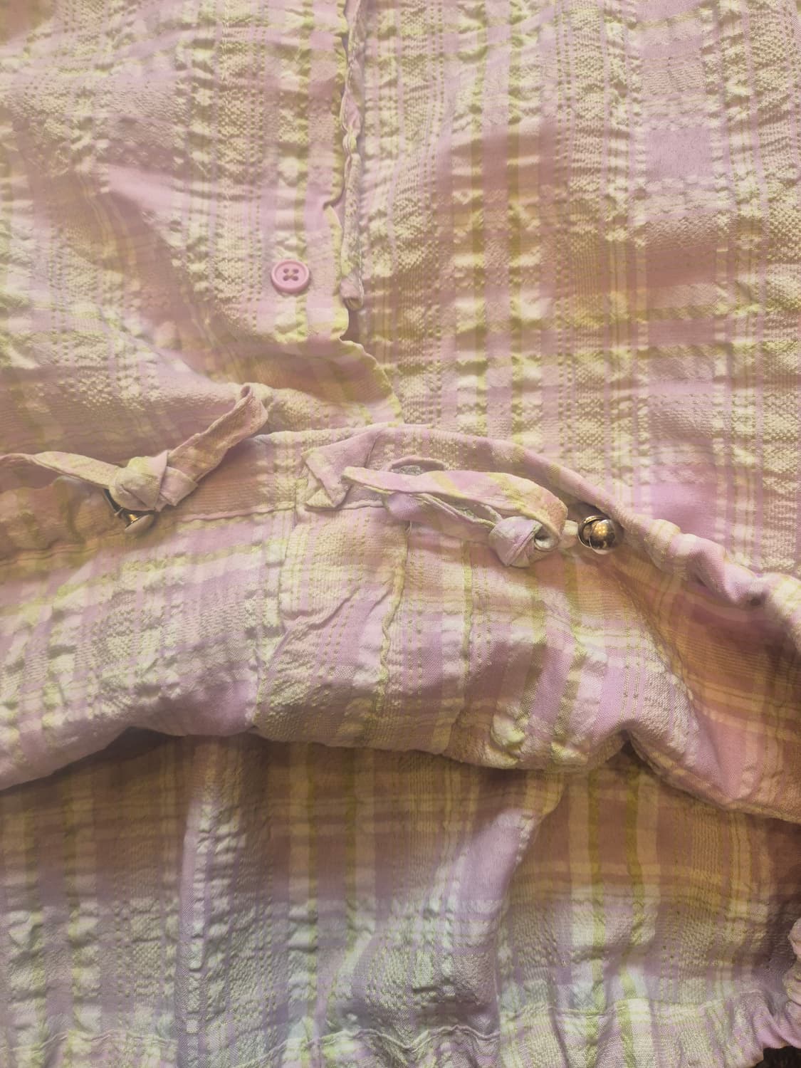 인터크루 우먼스 요루 냉감 시어서커 후드셔츠 핑크 상품이미지4