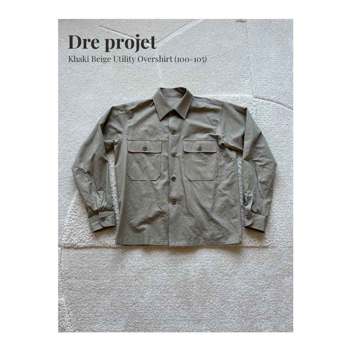 Dre projet 카키 베이지 유틸리티 오버셔츠 (100-105) 상품이미지1