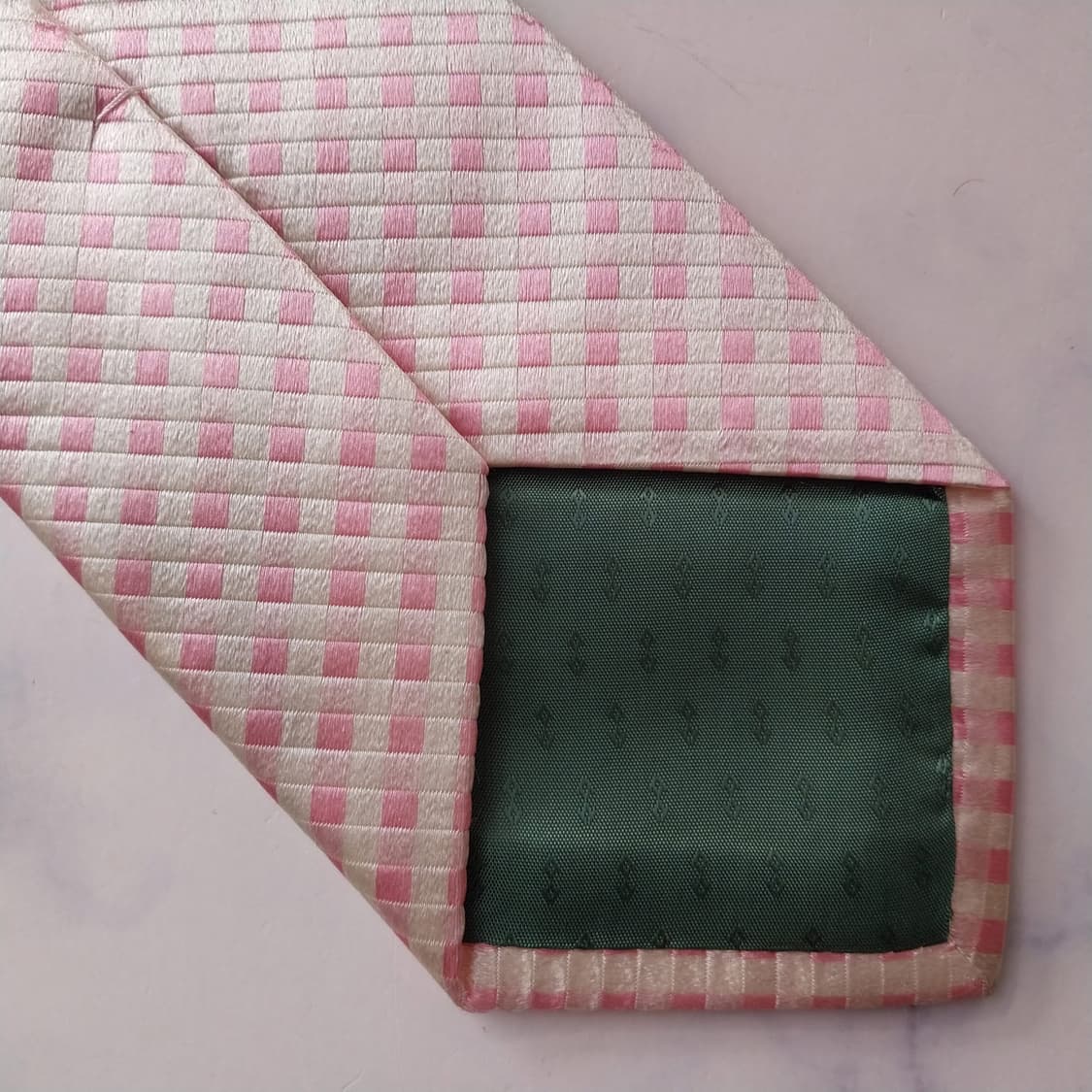 앤드류스타이 실크 핑크 체크 패턴 넥타이 9.3cm A+등급 K2155
 상품이미지7