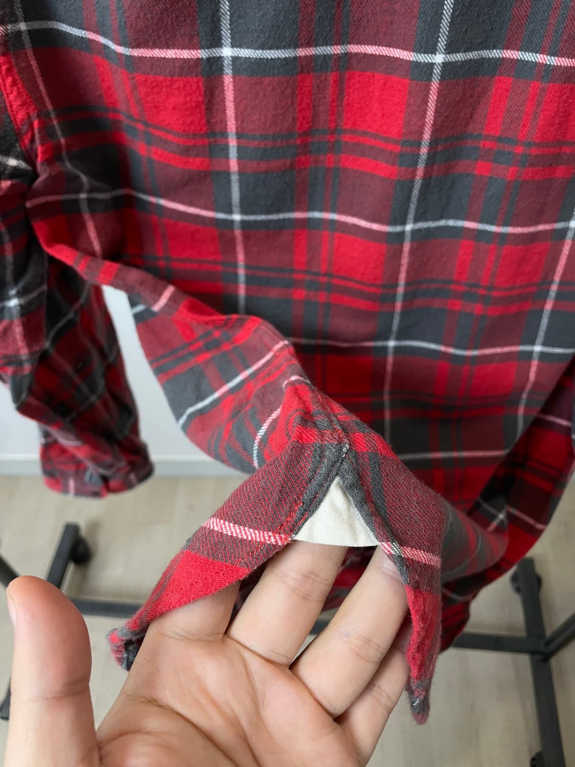 (M) 폴로 진스 컴퍼니 레드 체크 투포켓 셔츠 상품이미지5