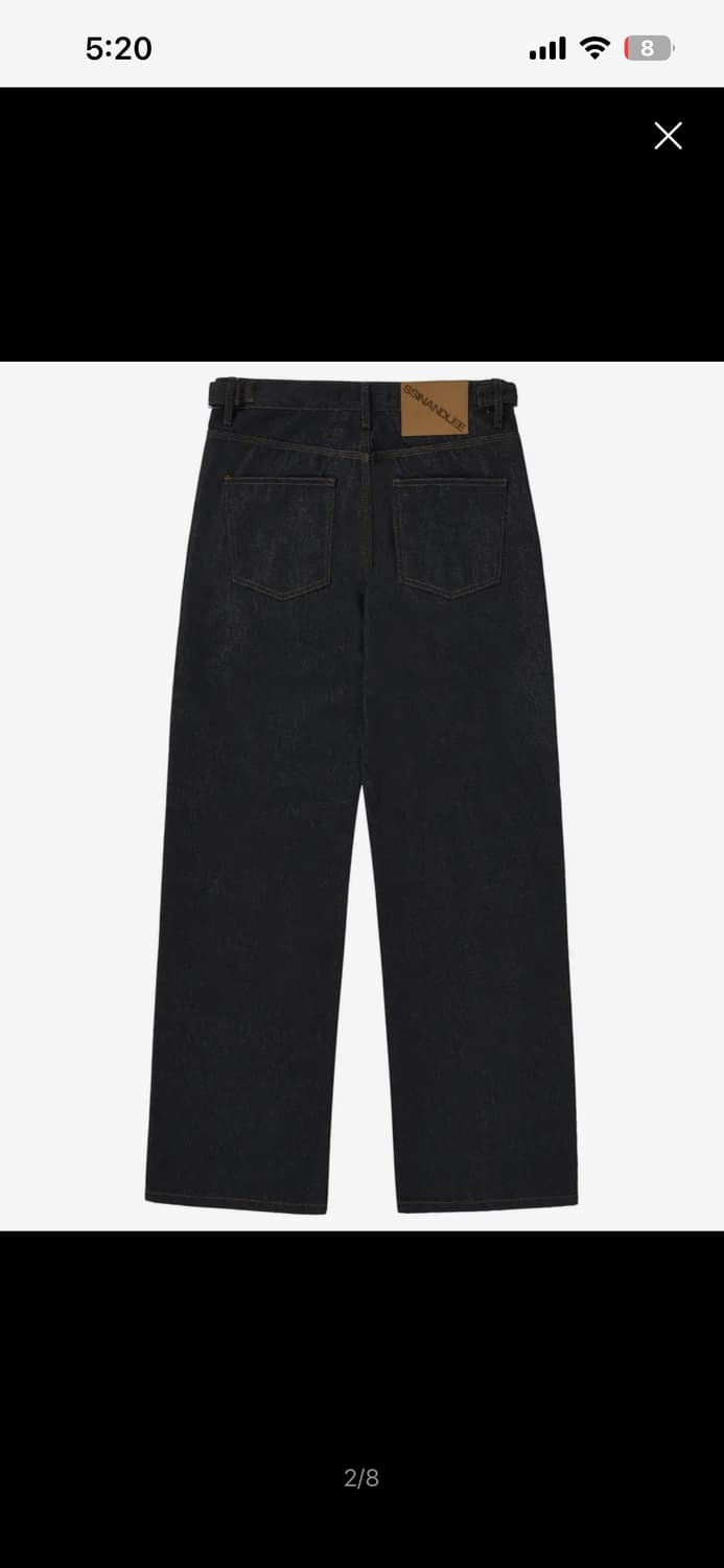 신앤리 오버턴드 포켓 생지 데님 팬츠 인디고 상품이미지2