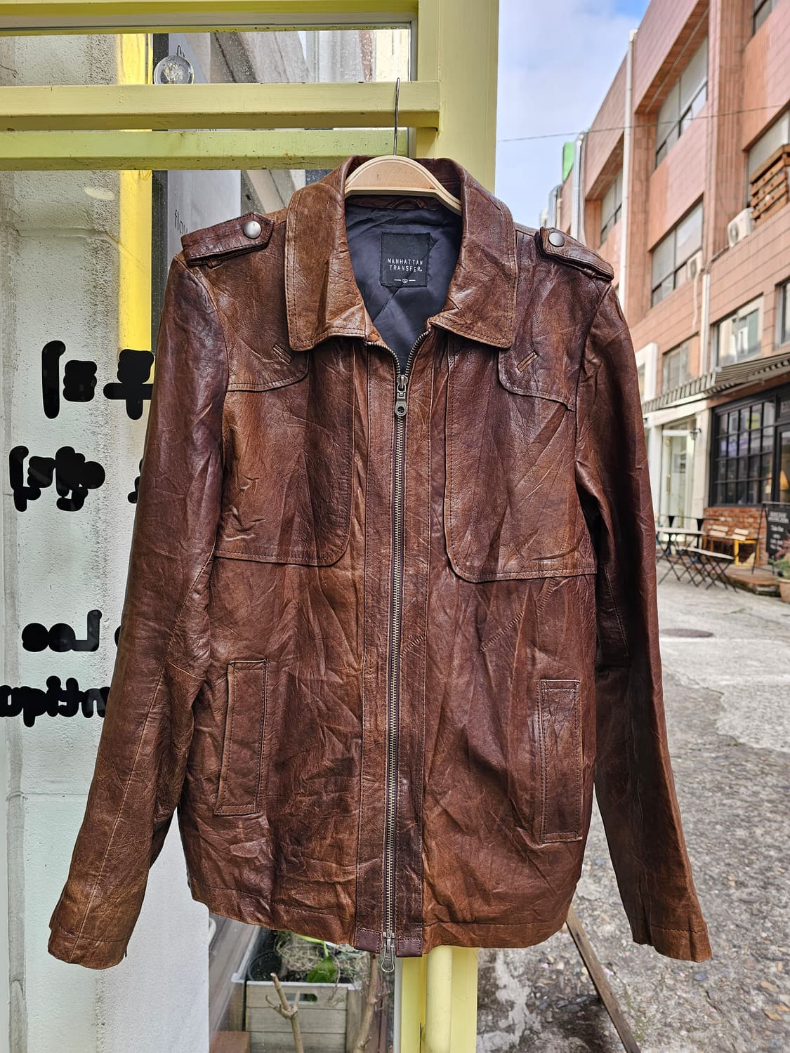 Manhattan Transfer 에이징 워싱 램스킨 싱글라이더 상품이미지4