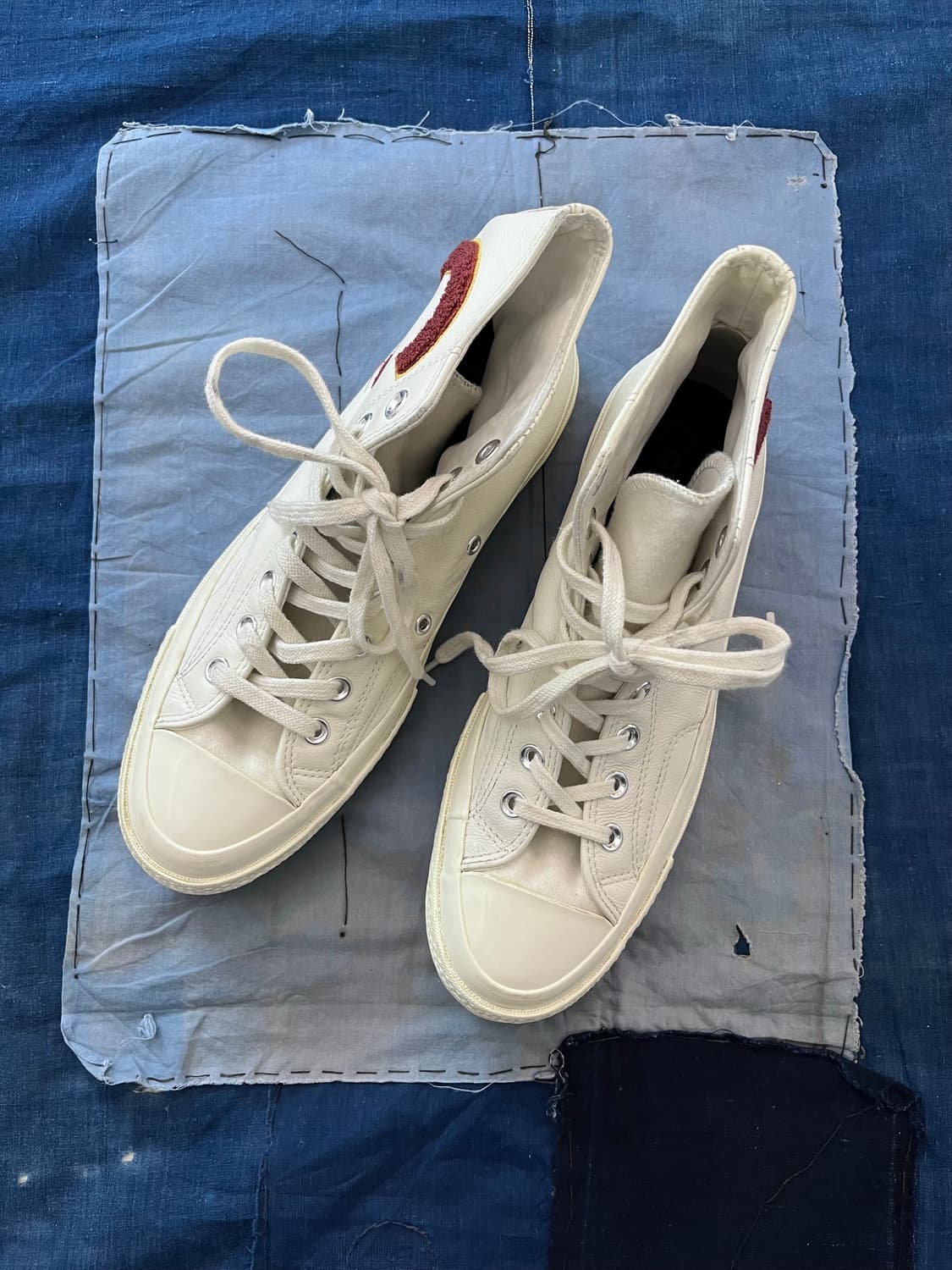 컨버스 척테일러 올스타 70 레더 하이 워드마크 울 아이보리 상품이미지2