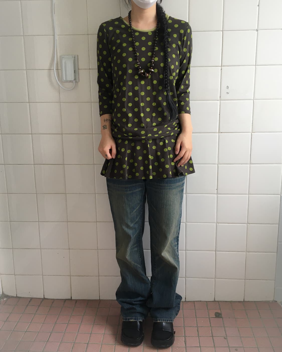 Dot pattern onepiece 상품이미지7