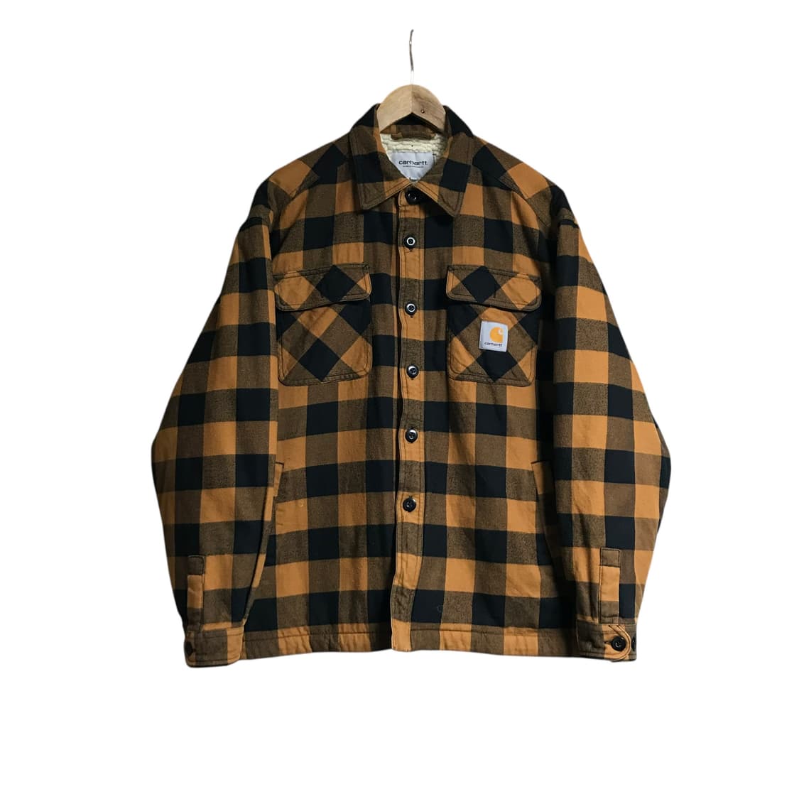 칼하트 윅스아웃 체크 양털 누빔자켓 상품이미지1