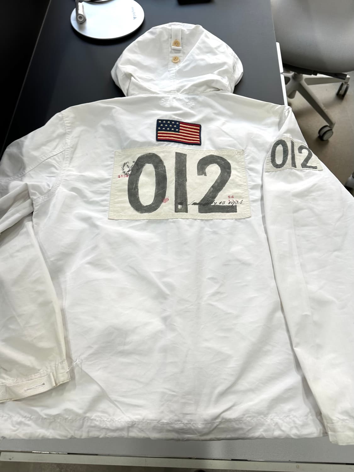 폴로 랄프로렌 USA 빅포니 코튼나일론 컴뱃자켓 화이트 상품이미지6