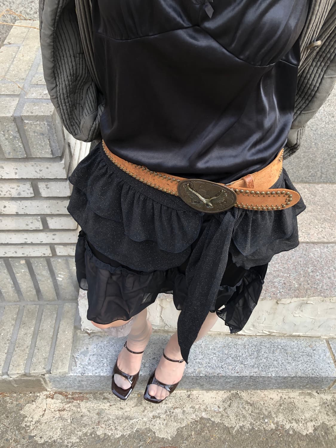 stud leather belt  상품이미지2