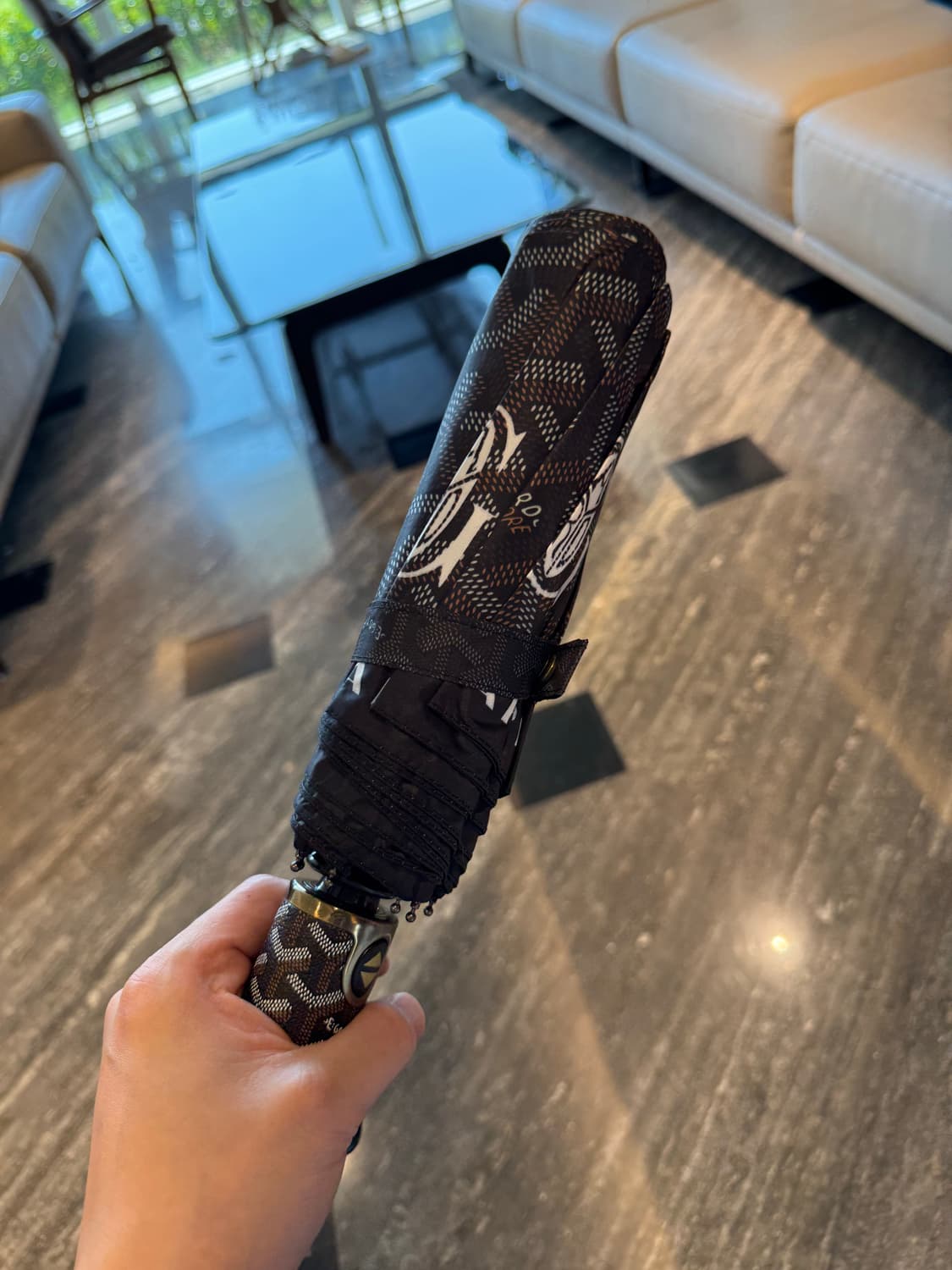 고야드 삼단자동우산 양산 상품이미지5