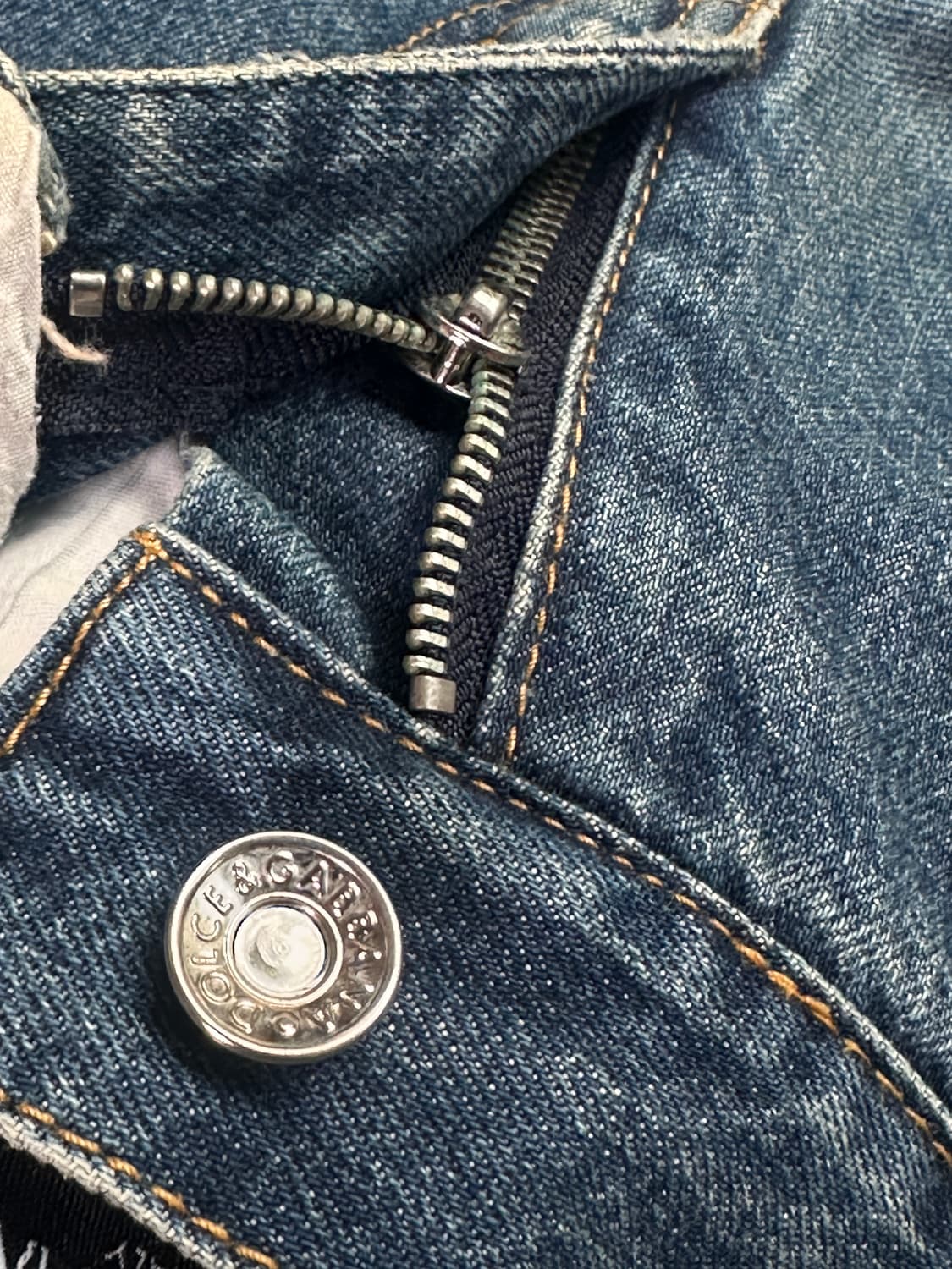 돌체앤가바나 정품 실버 플레이트 빈티지 중청 스트레이트 데님 상품이미지9