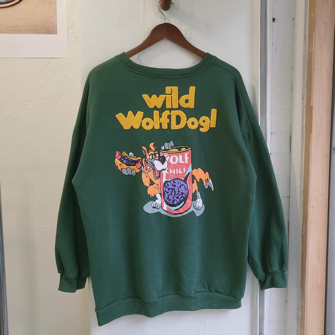 Gorge 딥그린 부클레터링 기모 맨투맨 상품이미지1