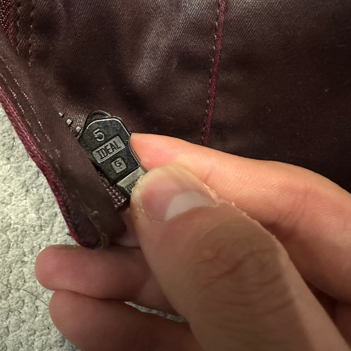 아르마니 Armani 코티드 버건디 라이더 자켓 상품이미지6