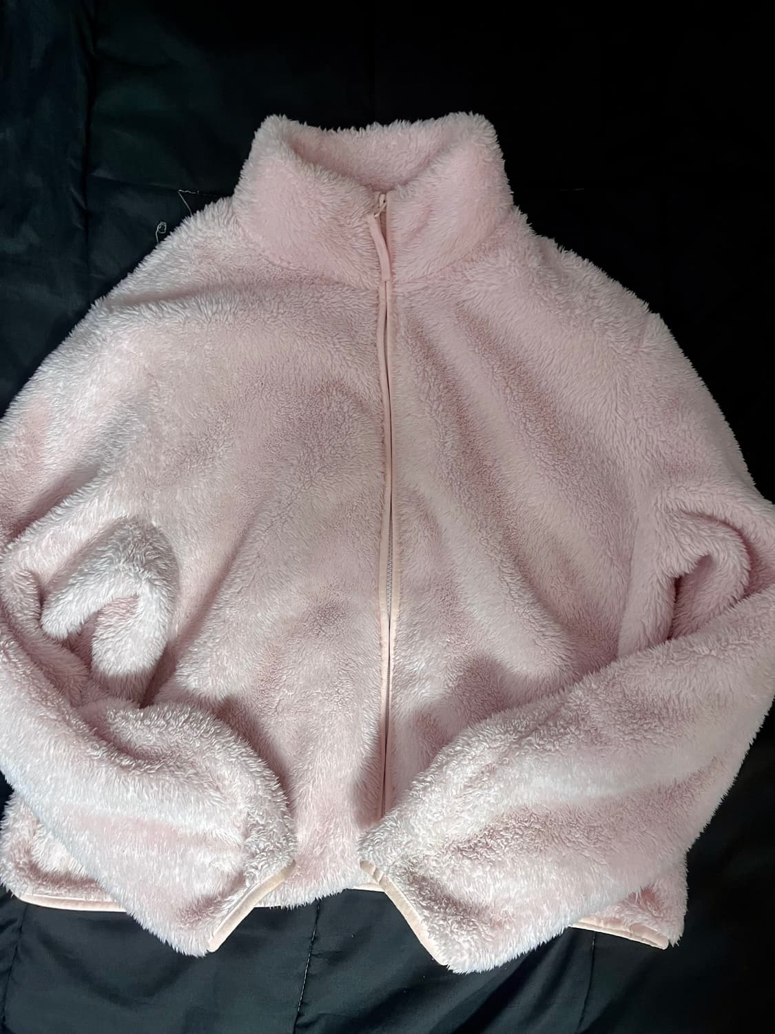 탑텐 핑크색 후리스 집업 상품이미지1