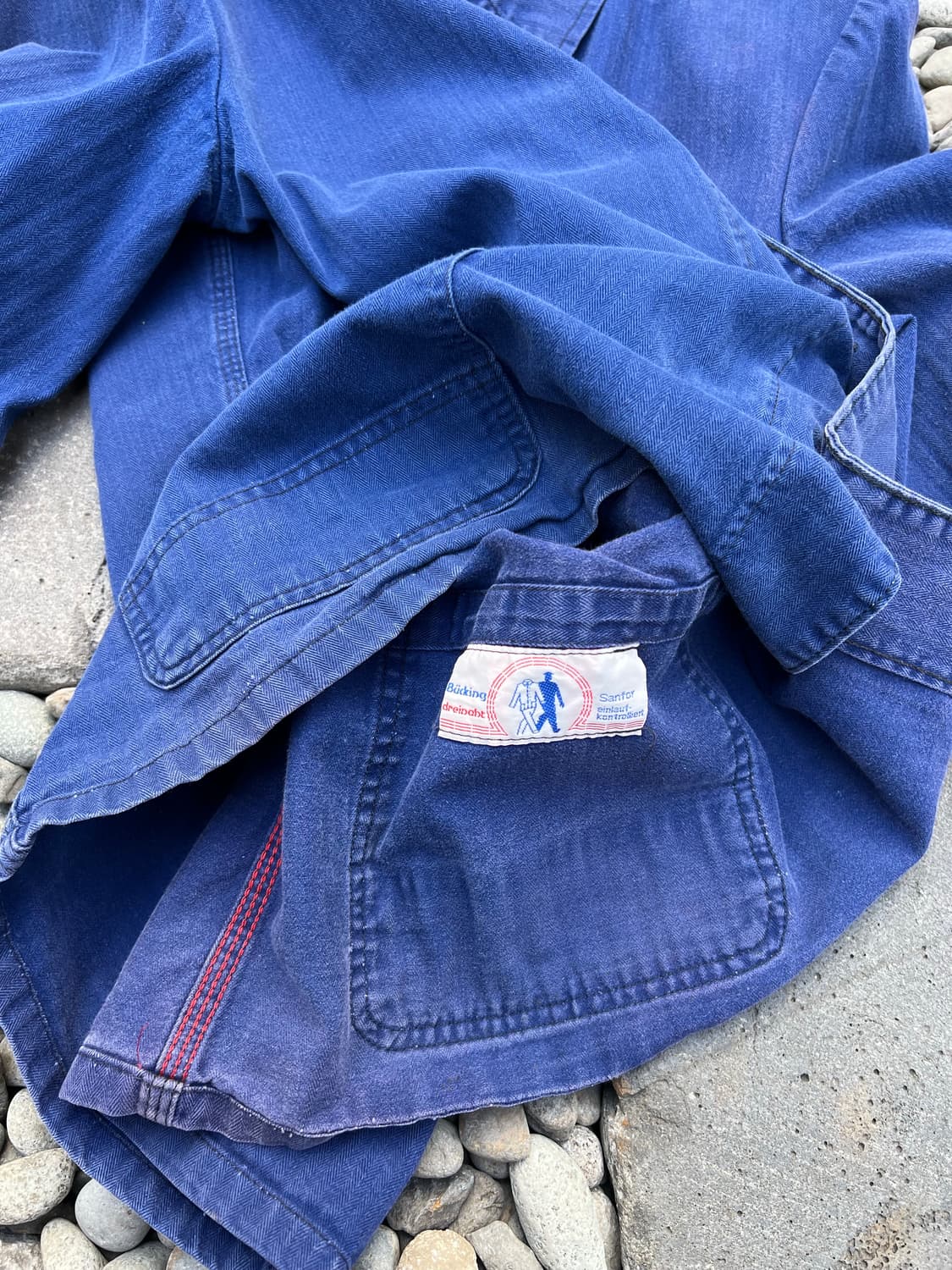 HARD FADED OLD VINTAGE HBT 헤링본트윌 프렌치워크자켓 상품이미지3