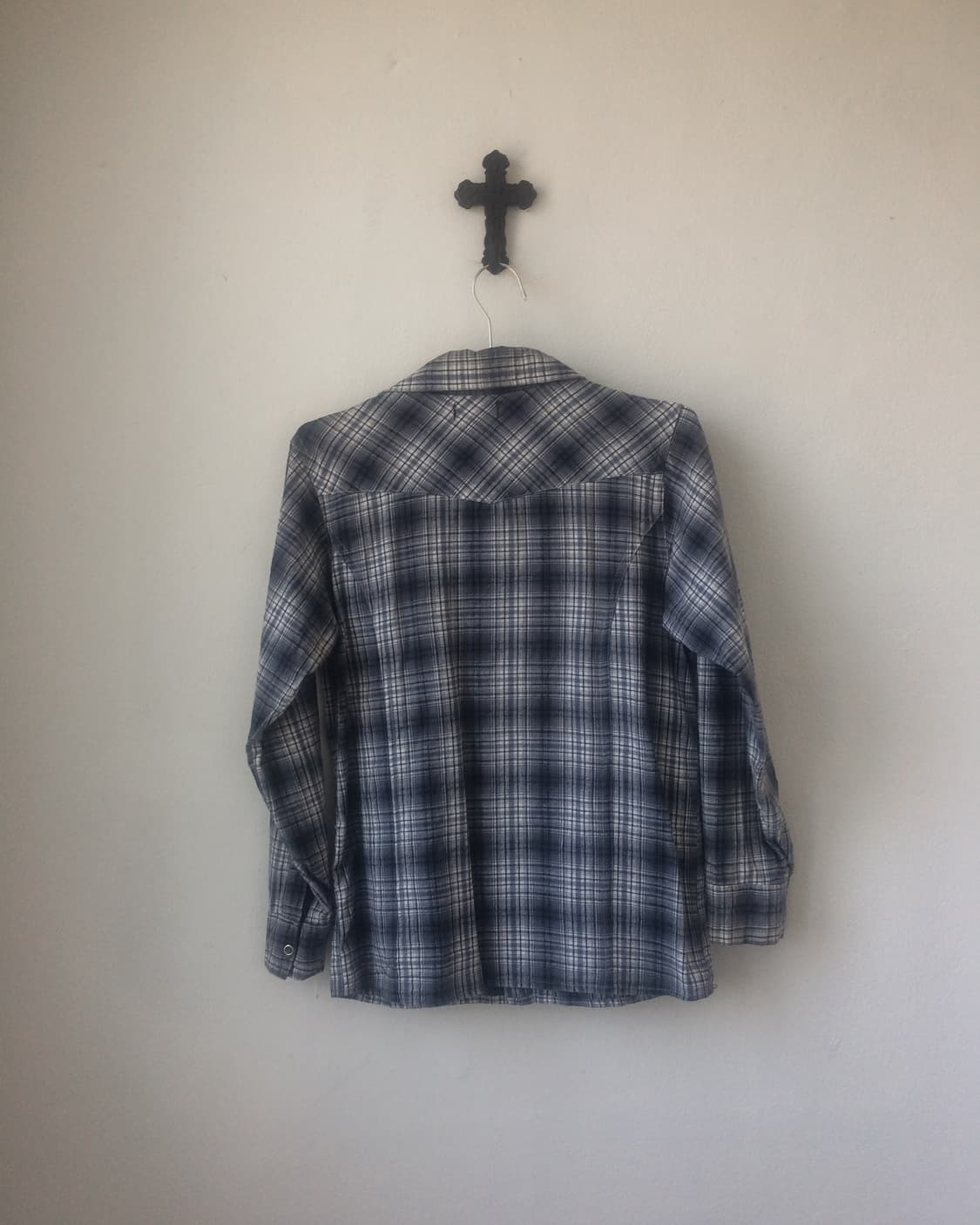 Patch point check pattern shirt 상품이미지2