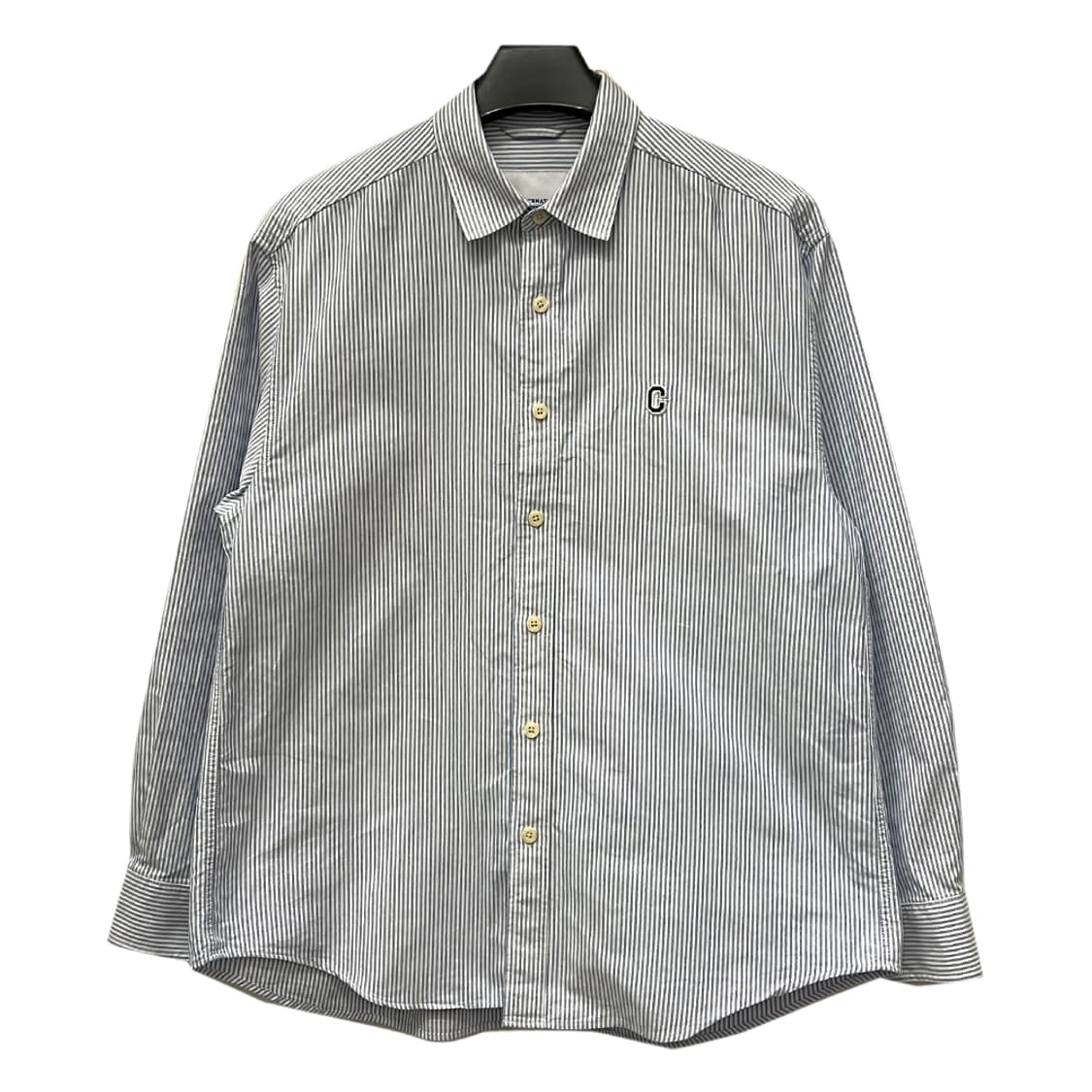 커버낫 C로고 오버핏 스트라이프 옥스포드 셔츠 S 상품이미지1