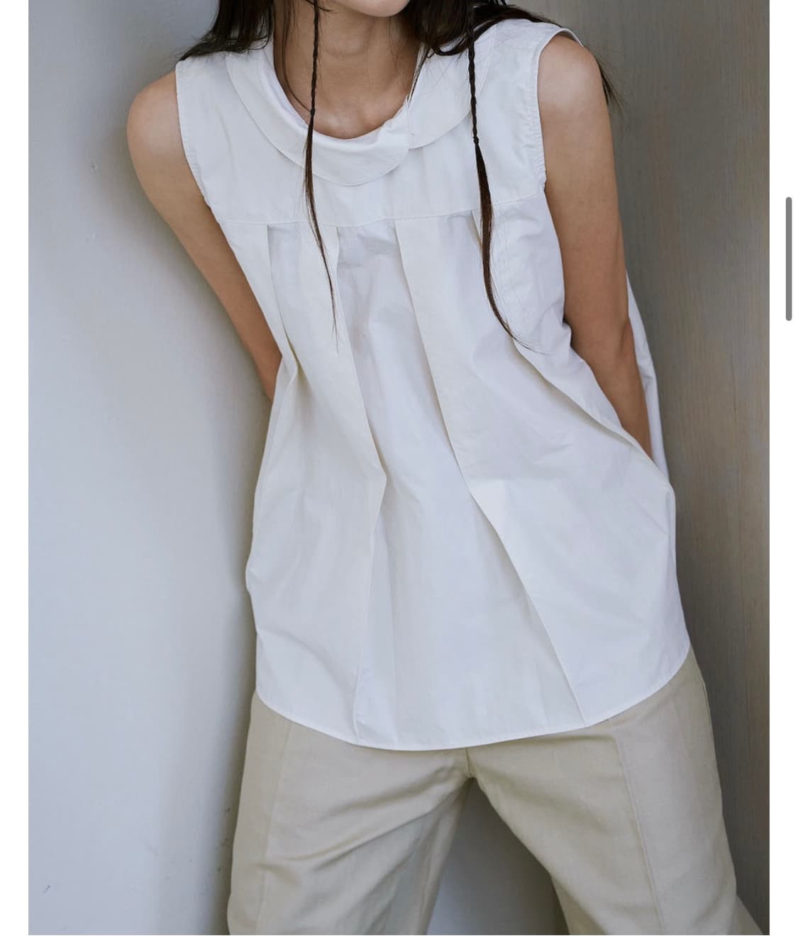 아우로 FRONT COLLAR BLOUSE 상품이미지2