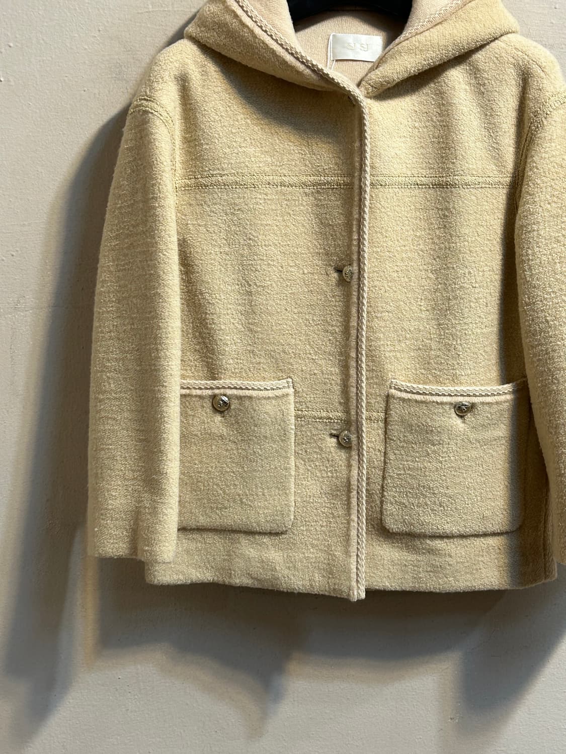 SJ SJ 후드 텍스처 울 자켓 상품이미지3