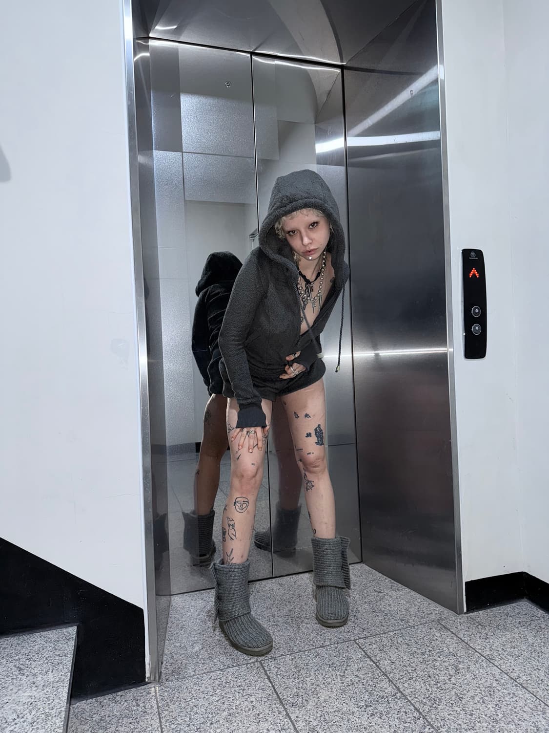 fleece hooded romper 상품이미지3